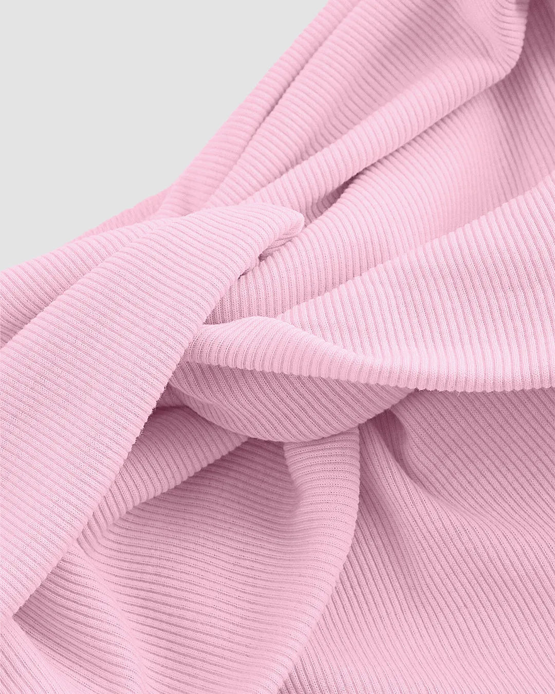 Off-Shoulder Soft Ribbed Knit Crop Top In Baby Pink