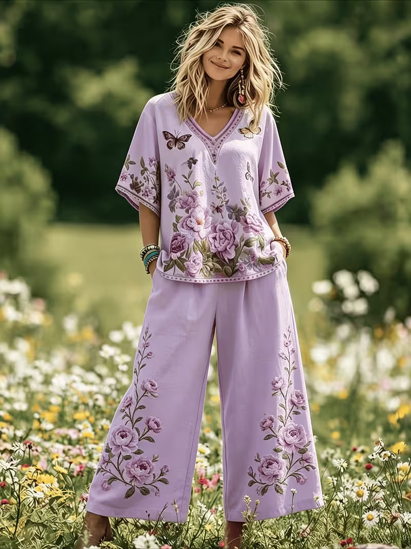 RoseAura Butterfly Lounge Set