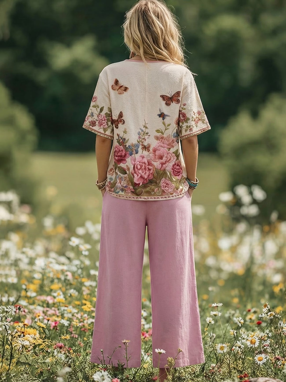 RoseAura Butterfly Lounge Set