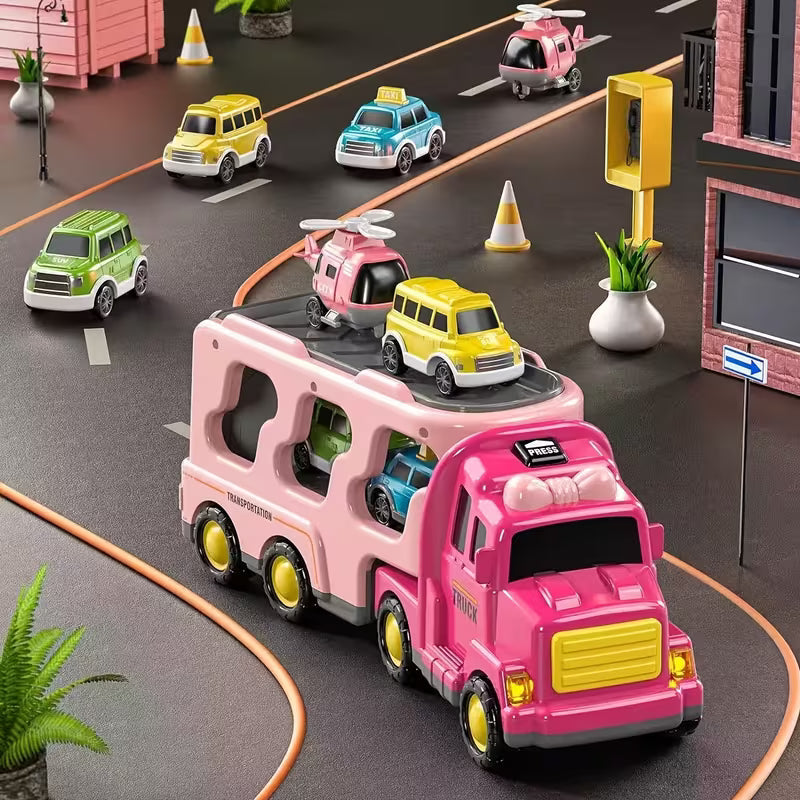Engineering Transport Truck Toy with Lights & Music