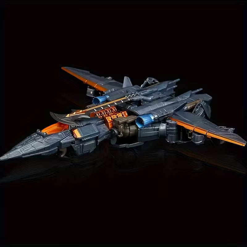 Transformable Mecha Aircraft Action Figure with Sword & Rifle