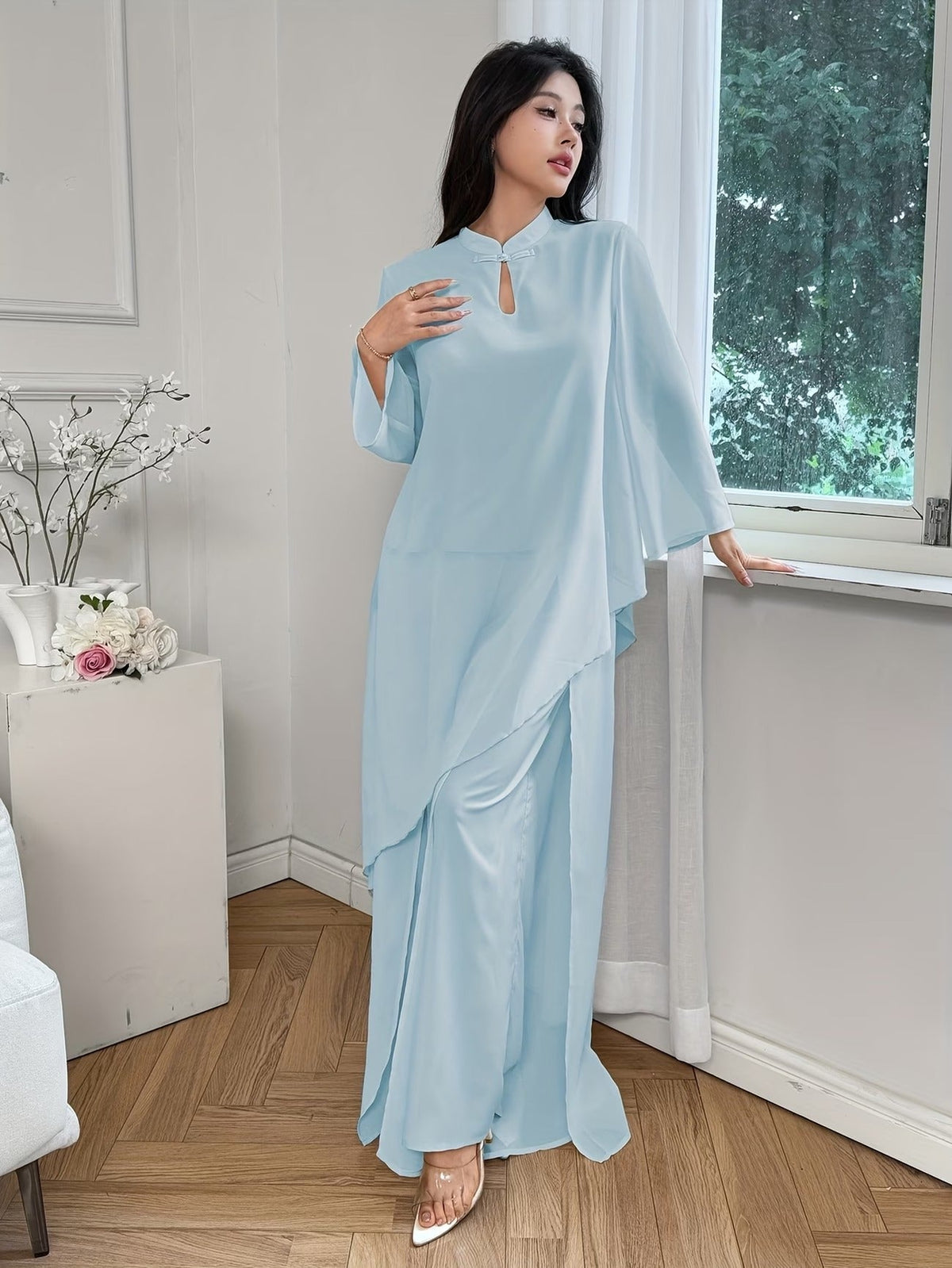 PearlMist Chiffon Outfit