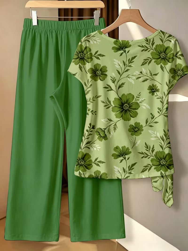 BowBelle Printed Two-Piece Set