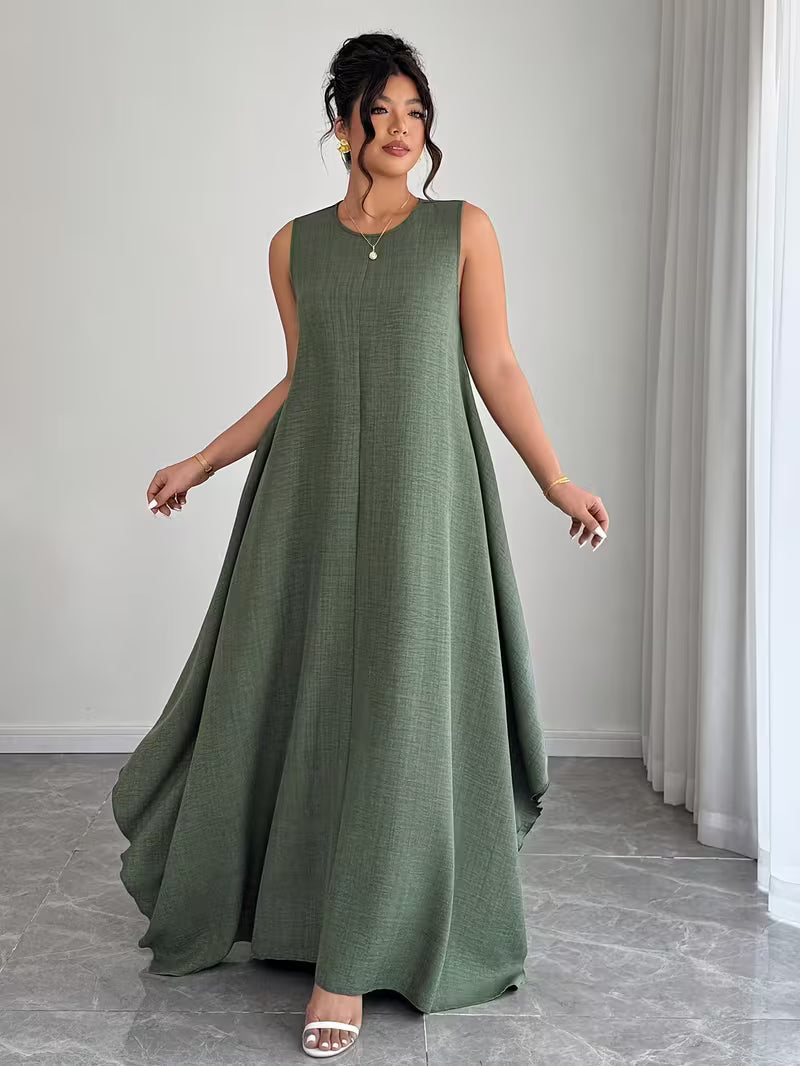 Elegant Tie-Belt A-Line Dress💖
