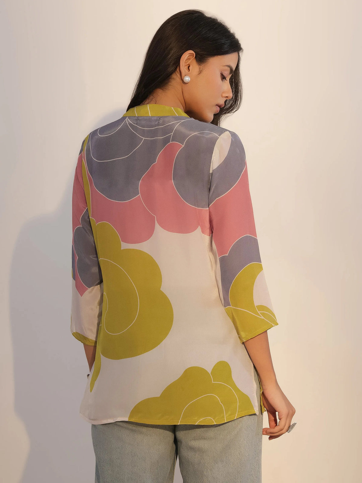 Anouk Multi Printed Silk Blend Tunic