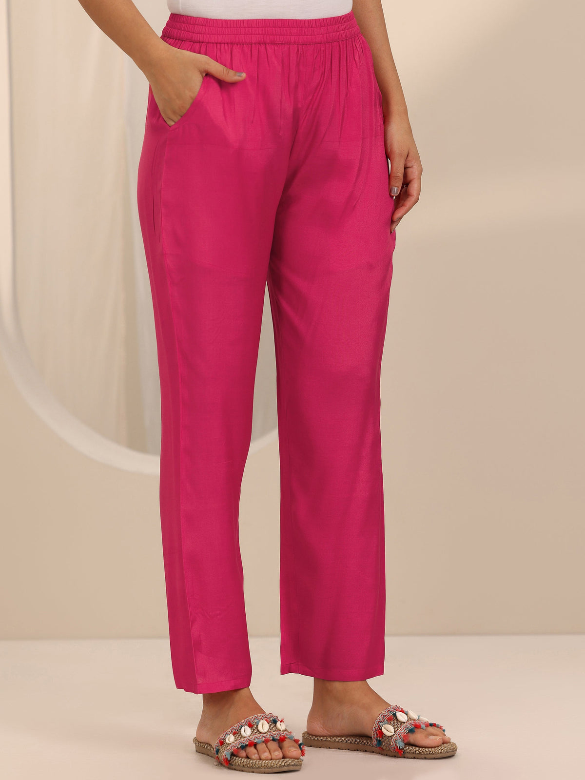 Anouk Pink Embroidered Organza Straight Suit Set With Dupatta