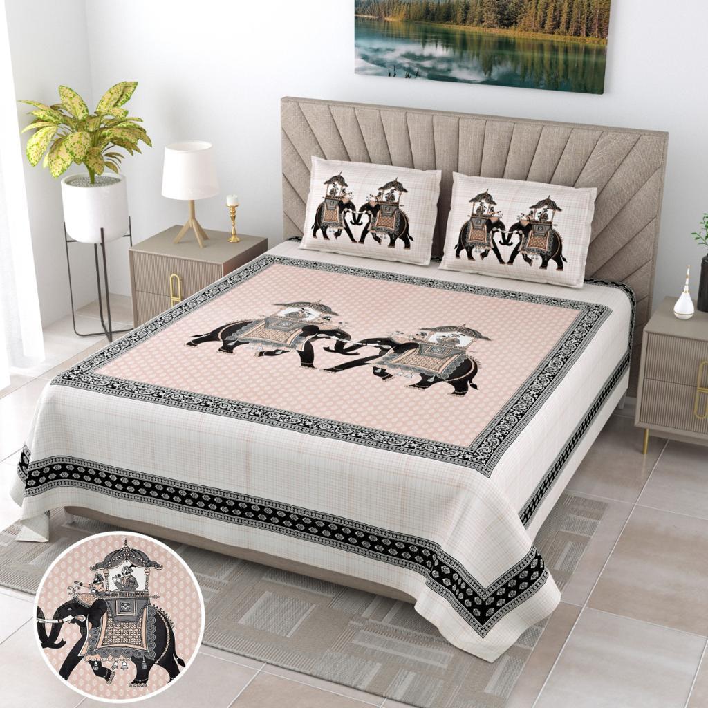 Super King Size Comfort - Jumbo Bed Sheet Set (10ft x 10ft) with Pillow Covers (Cotton)