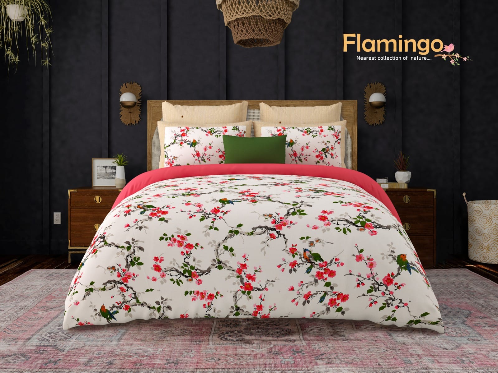 King Size Bedsheet Set: Cotton Autoloom Twill Weave, 210 TC with 2 Designer Pillow Covers