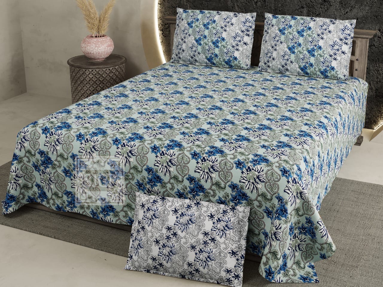 Chartook Jumbo Bedsheet Set - 9 ft by 9 ft (108x108 inches) with 2 Pillow Covers