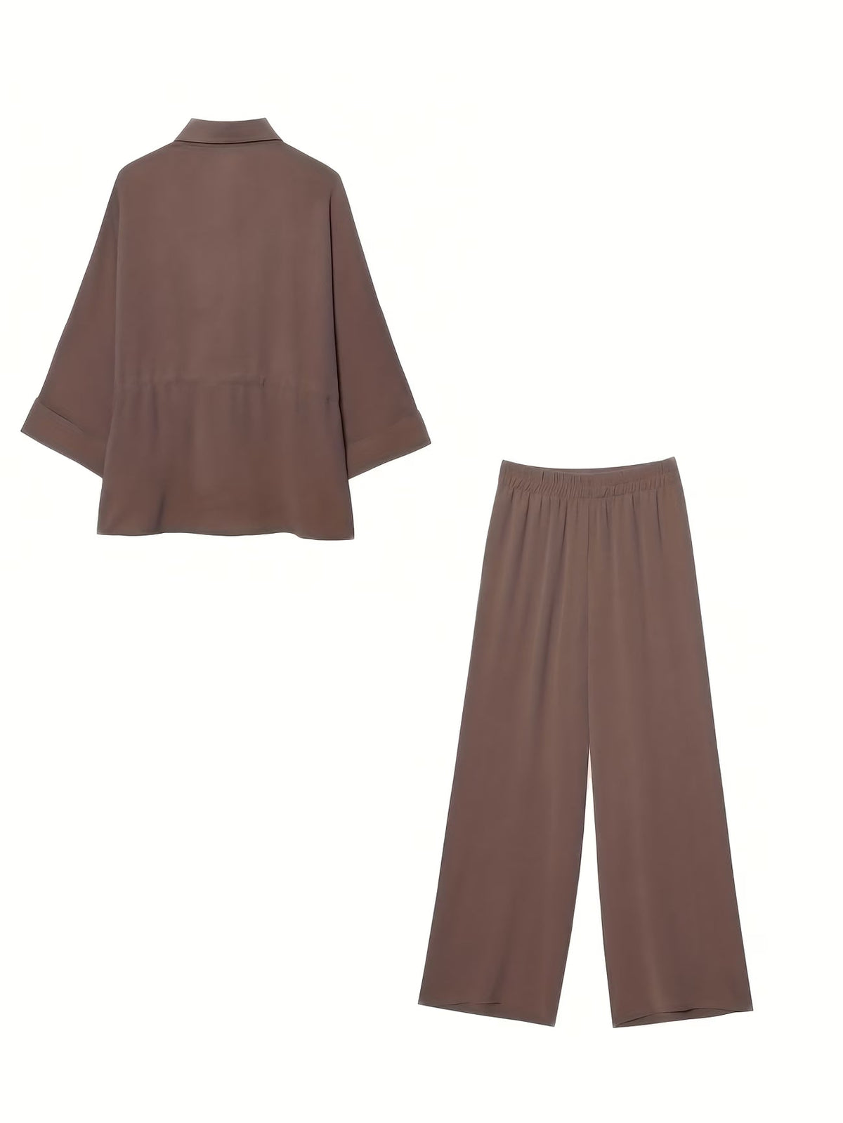 Chic Drawstring Wide-Leg Co-Ord Set
