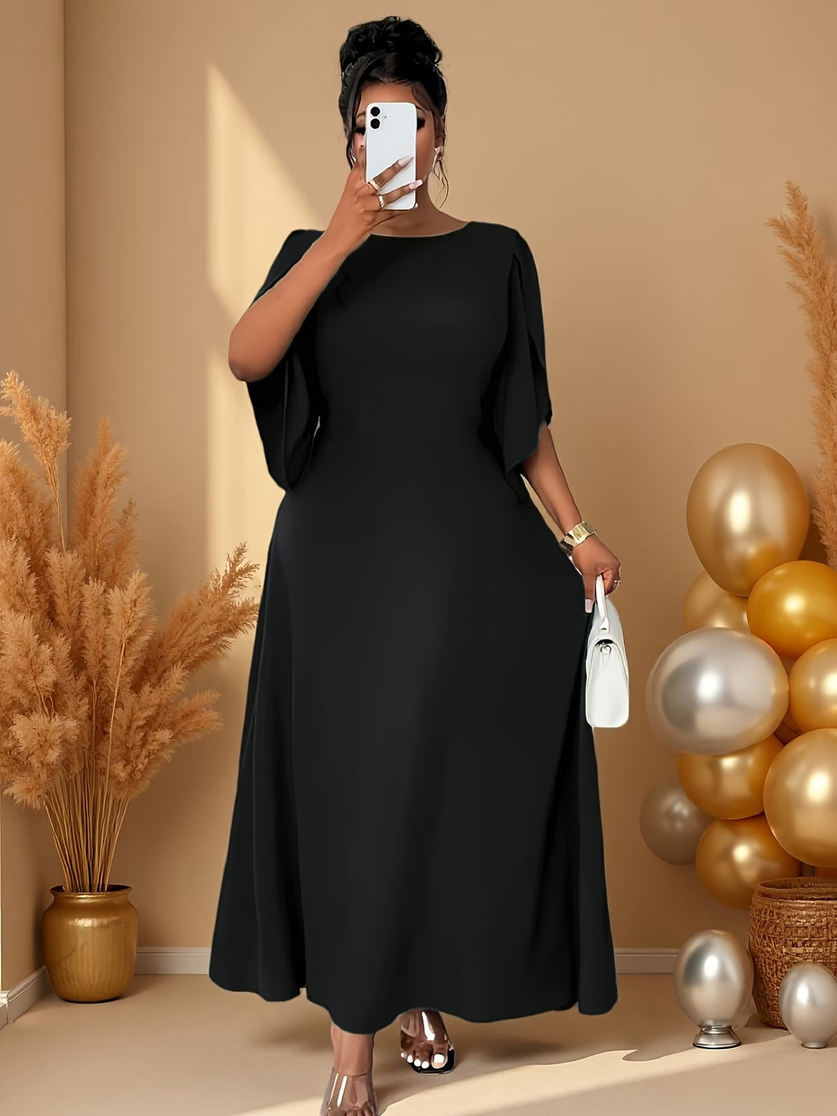 Elegant Asymmetrical Flare Dress