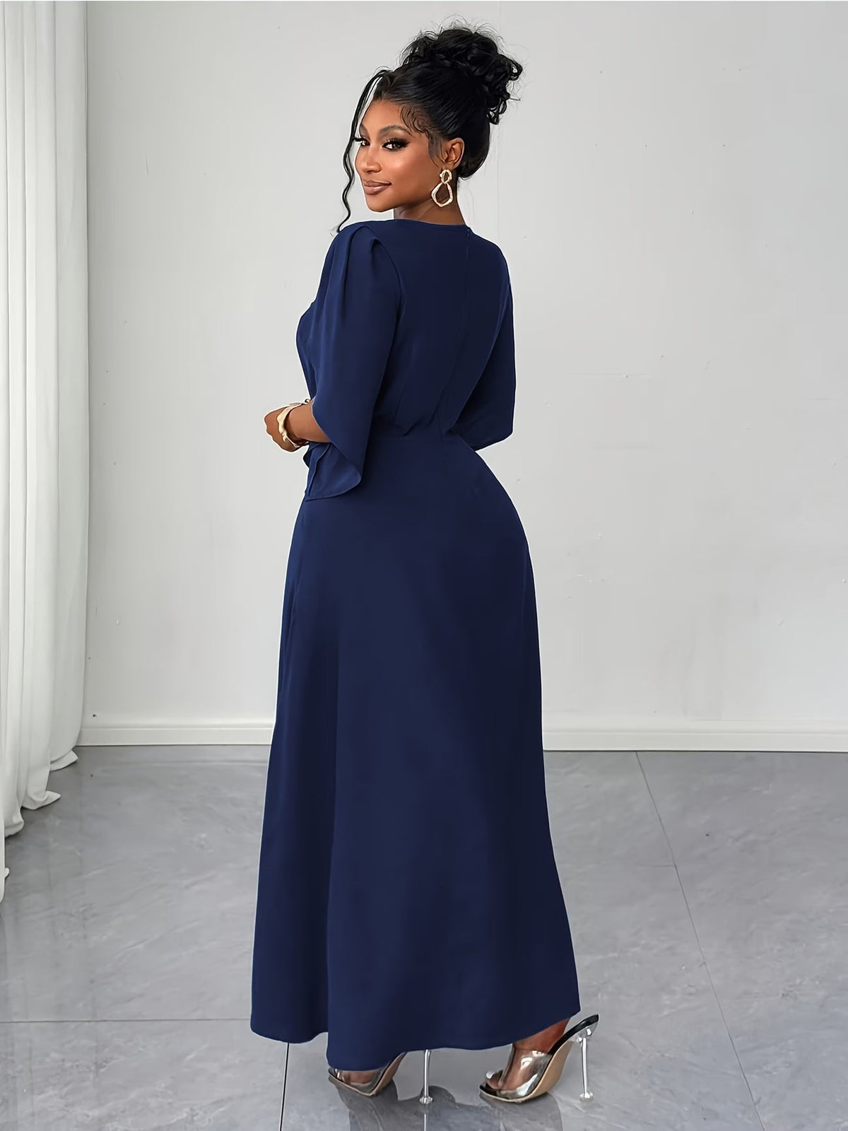 Elegant Asymmetrical Flare Dress