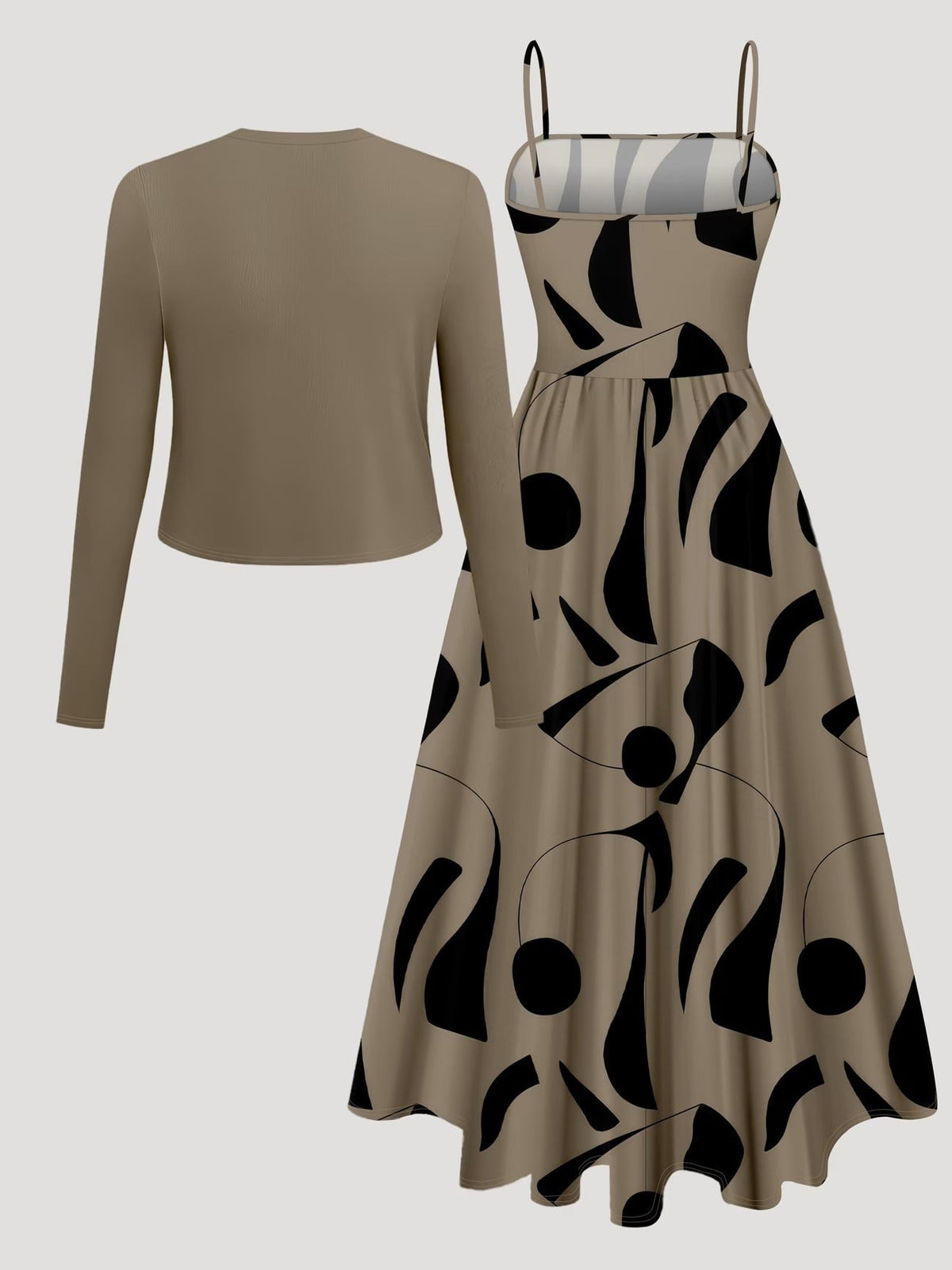 Women'S Tie Shirt Two-Piece
