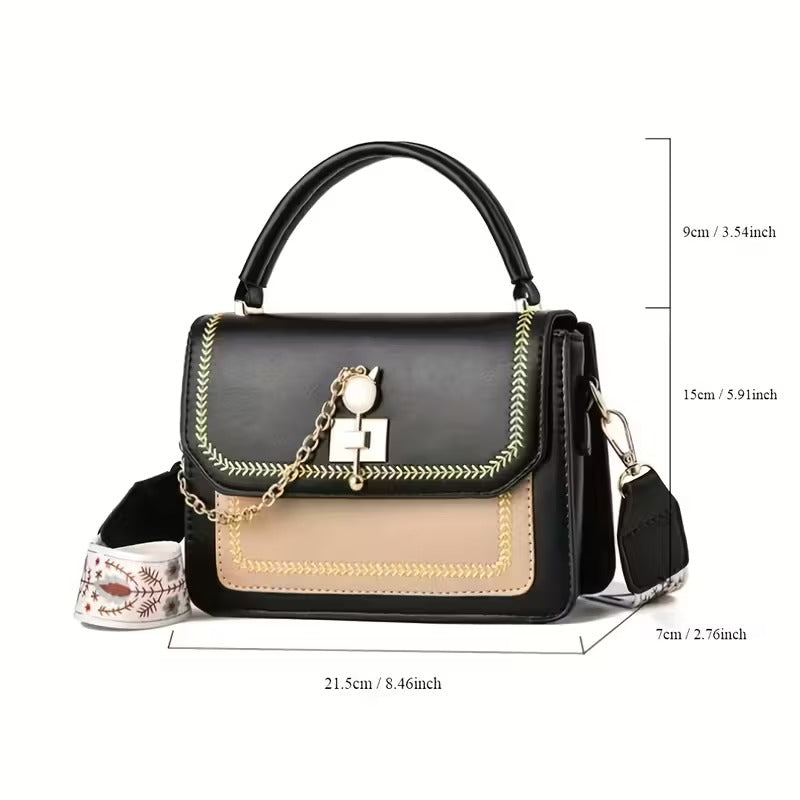 Handbag for Women, Trendy Small Square Bag, Fashionable Crossbody Bag, Versatile Shoulder Bag in Korean Style