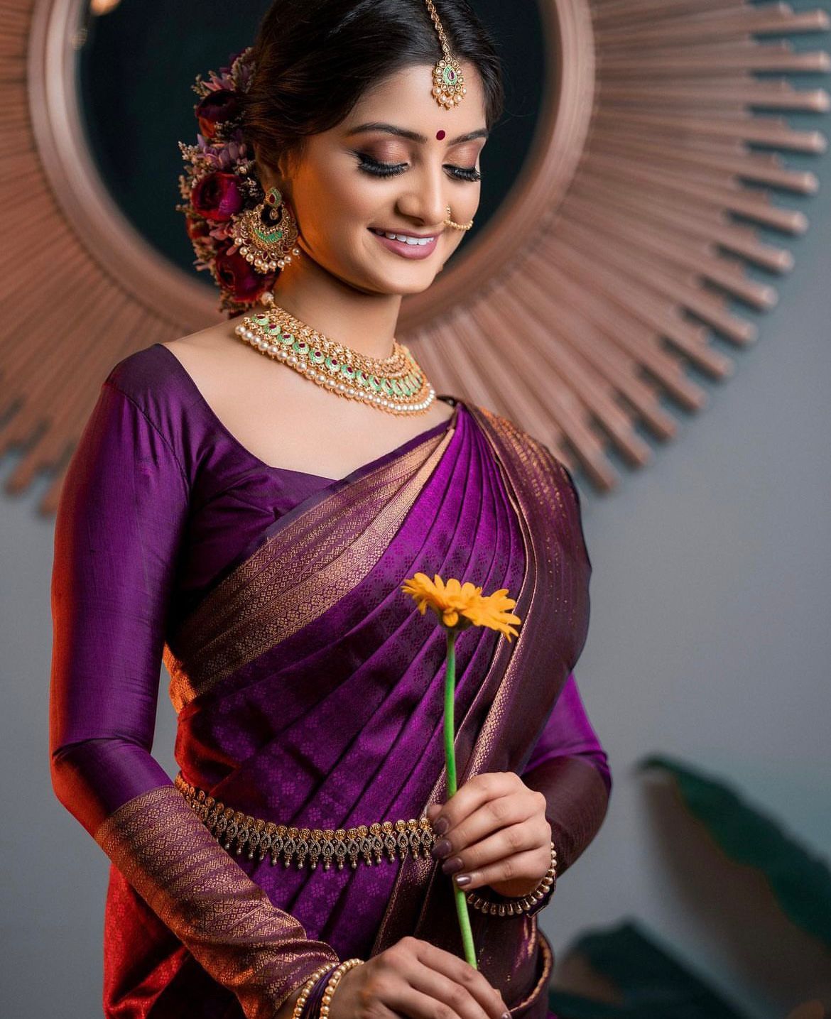Stylish Purple Soft Silk Saree With Outstanding Blouse Piece