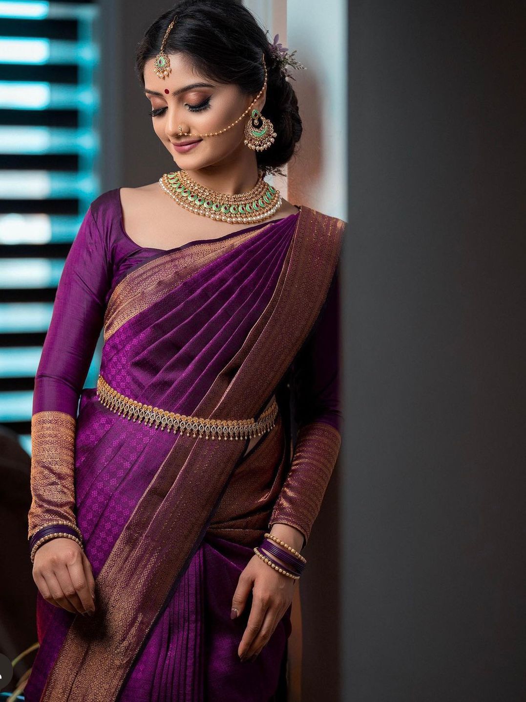 Stylish Purple Soft Silk Saree With Outstanding Blouse Piece