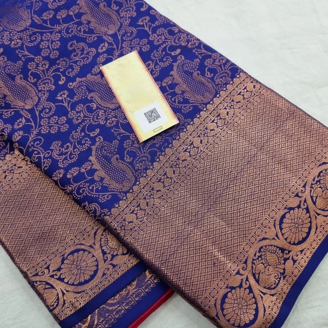 Tempting Blue Soft Silk Saree With Supernal Blouse Piece