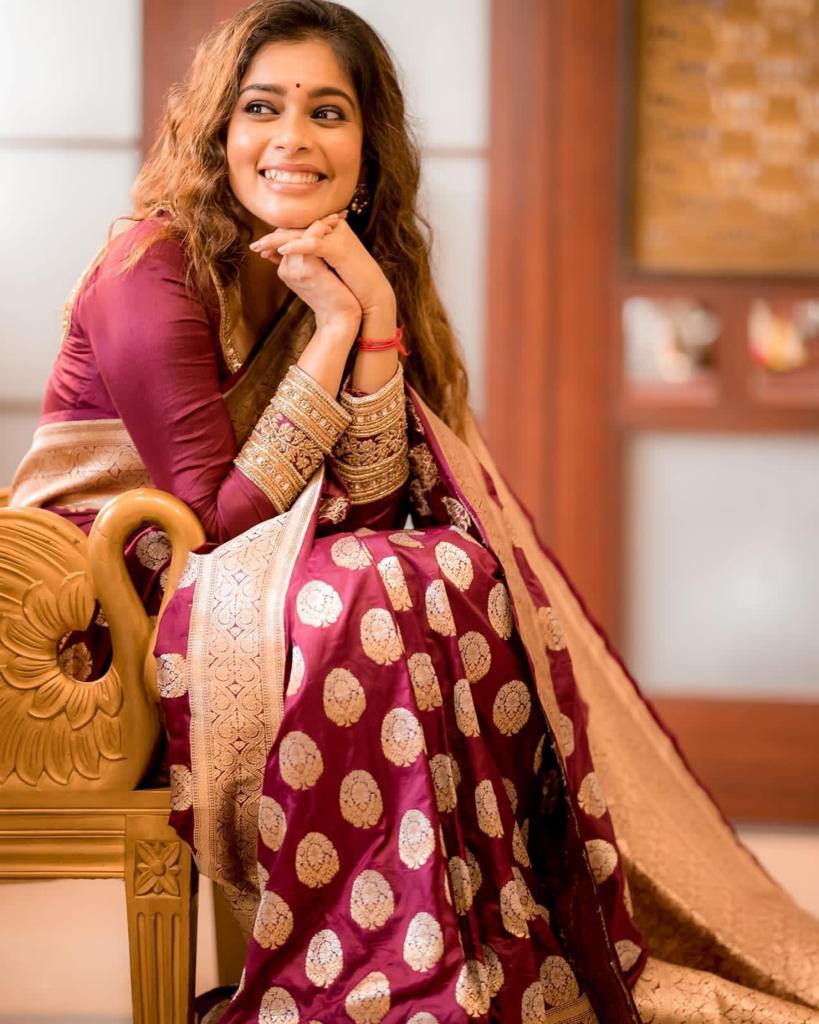 Captivating Brown Soft Silk Saree With Adorable Blouse Piece