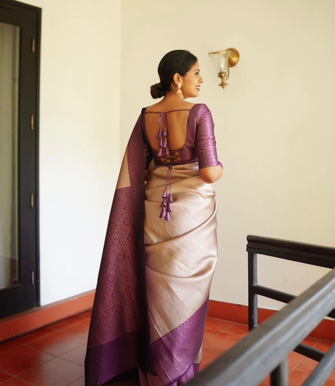 Supernal Beige Soft Silk Saree With Engaging Blouse Piece