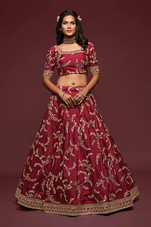 New Indian Collection Wedding Wear Lehenga Choli With Dupatta Pink Colour