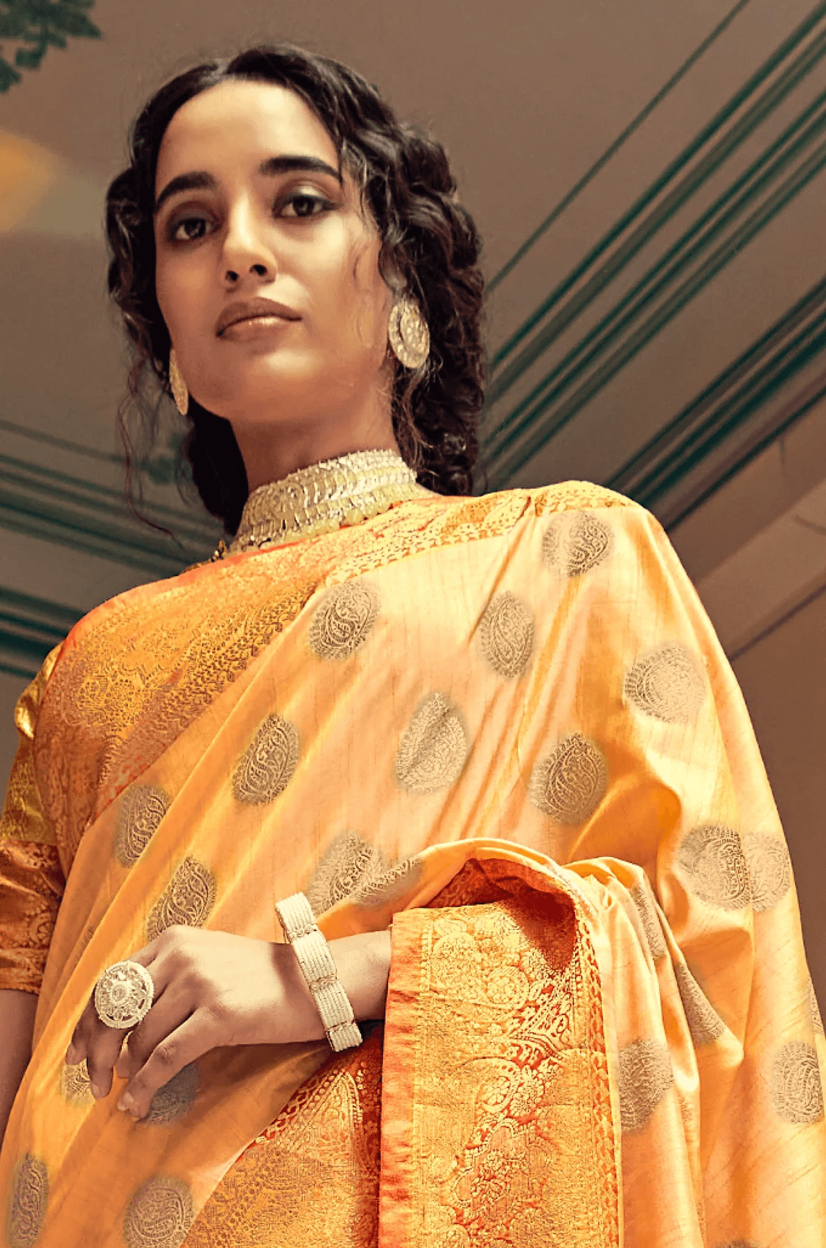 Scrumptious Orange Soft Banarasi Silk Saree With Phenomenal Blouse Piece