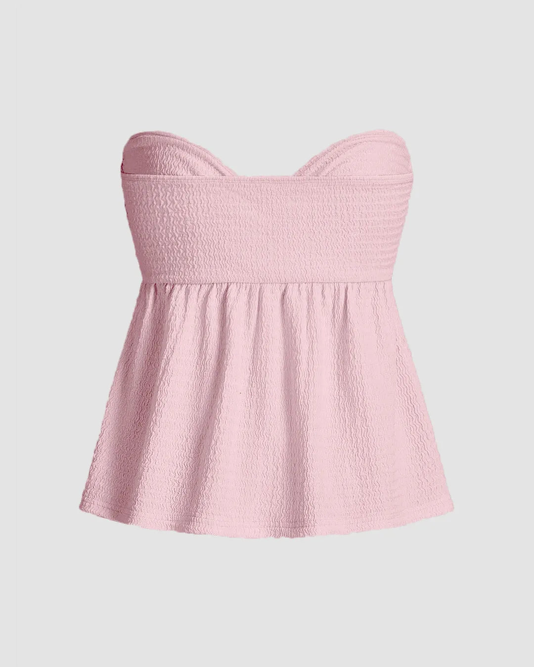 Baby Pink Twist–Front Empire Bustier Top