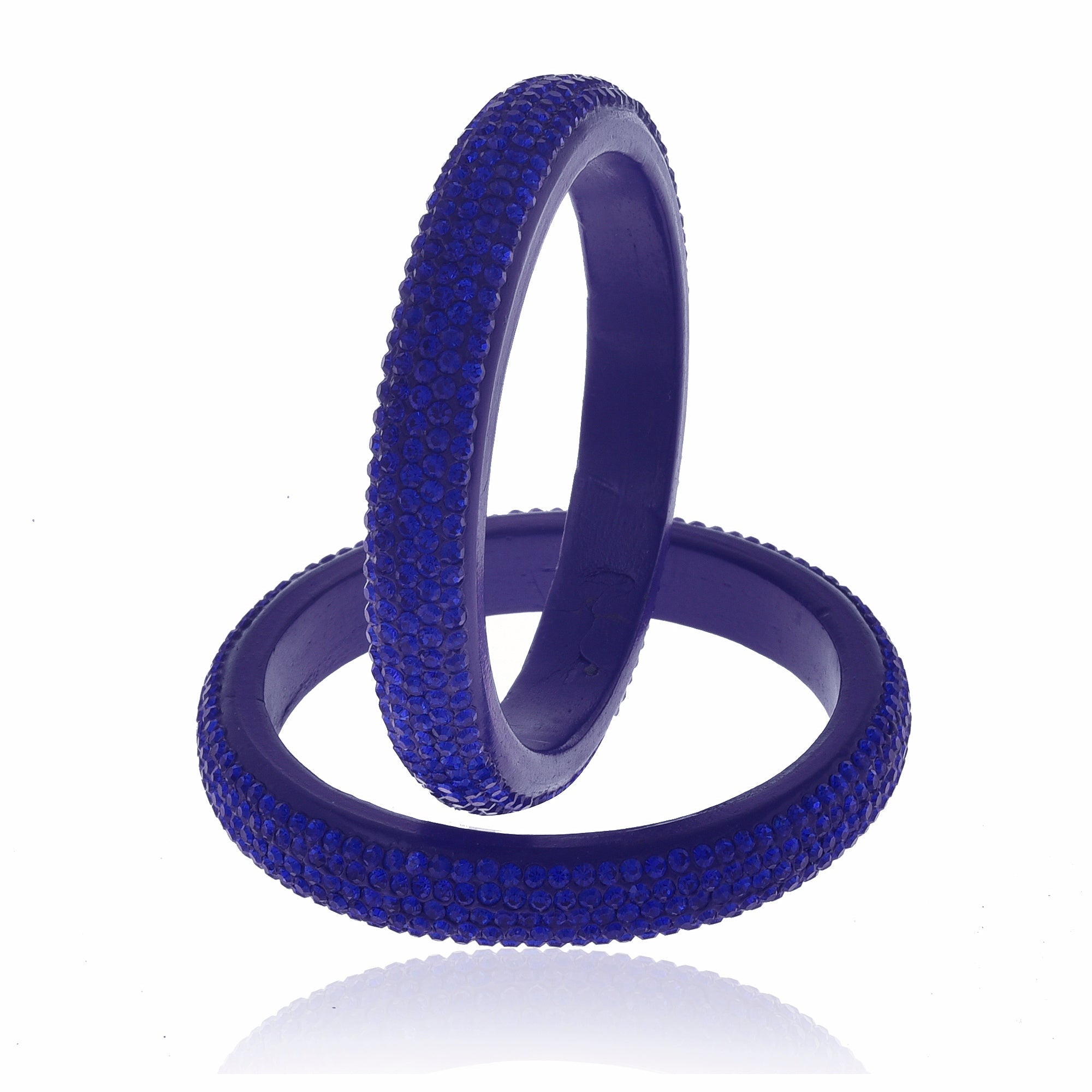 Sukriti Bridal Rajasthani Blue Lac Bangles for Women - Set of 2