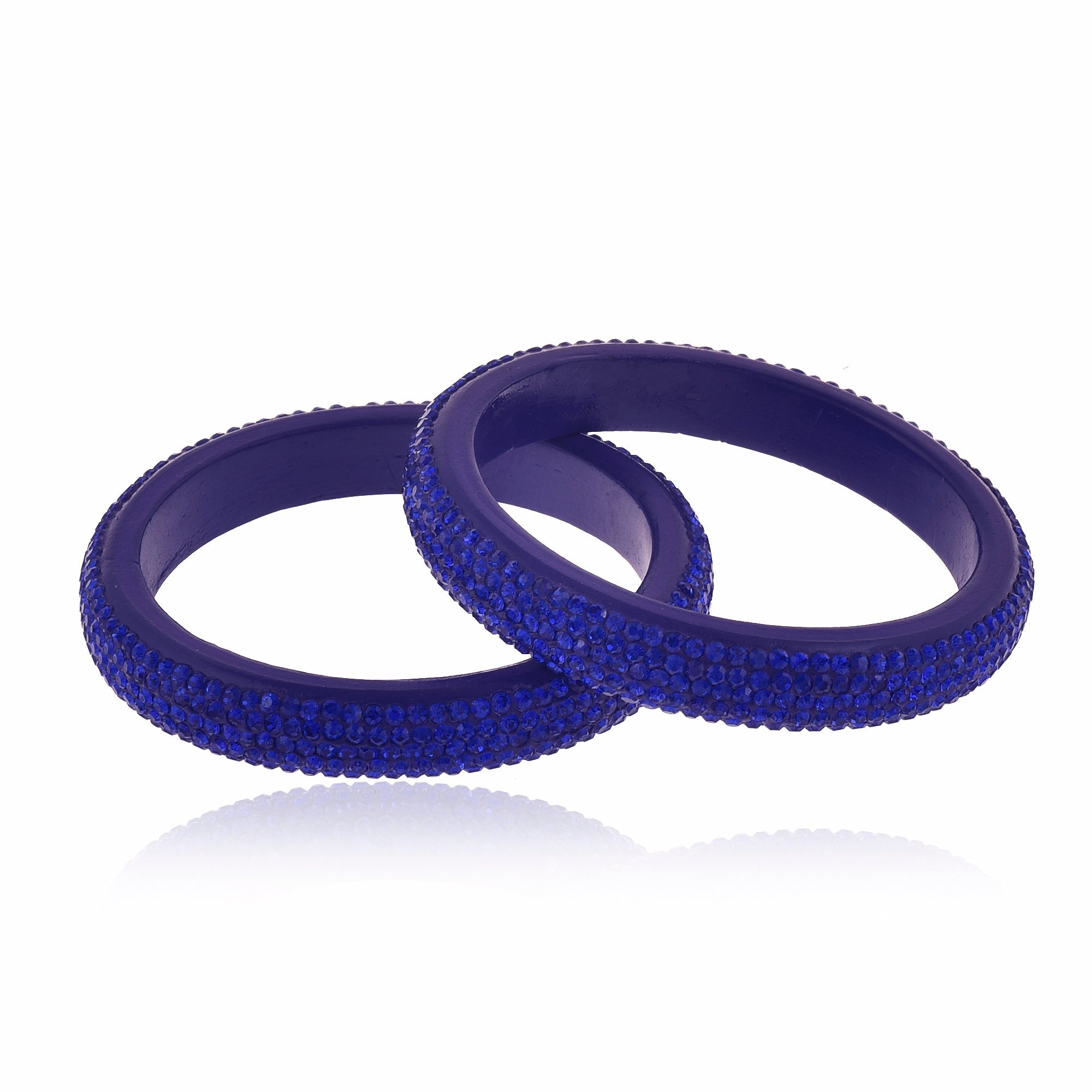 Sukriti Bridal Rajasthani Blue Lac Bangles for Women - Set of 2