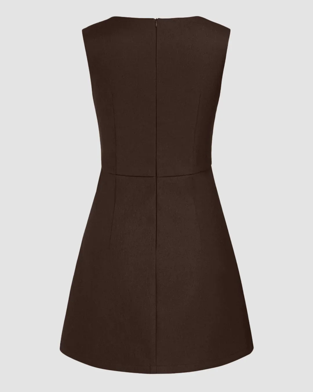 Boat Neck Mini Dress in Coco