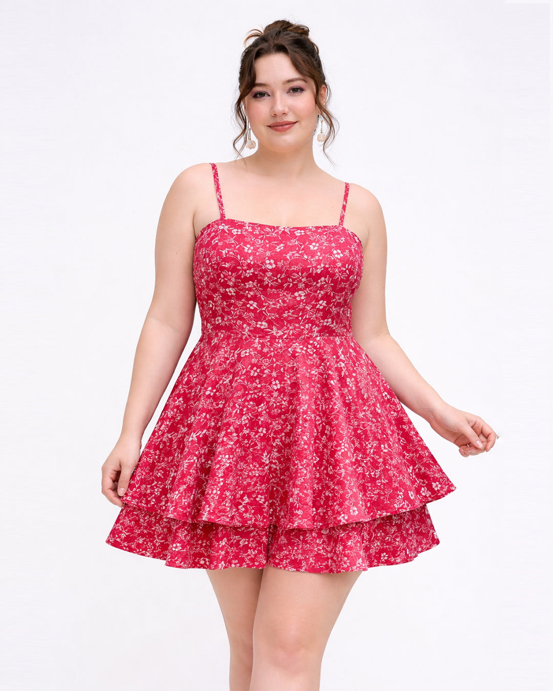 Bow Back Layered Spaghetti Strap Jumpsuit Curve & Plus