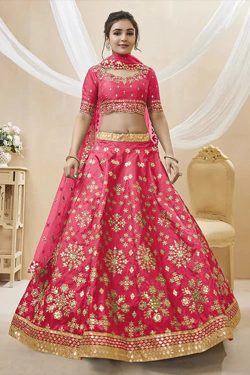 Beautiful Pink Traditional Embroidered Lehenga Choli
