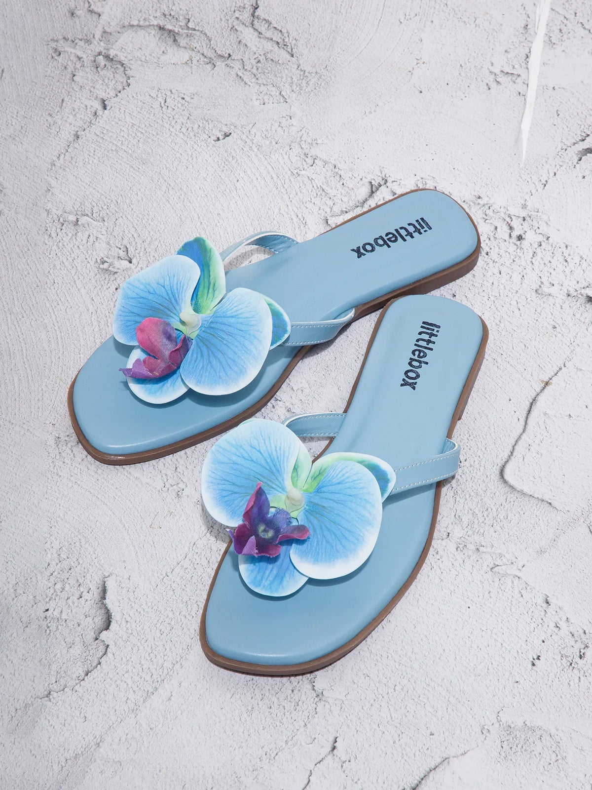 Blue Butterfly Orchid Decor Beach Flat