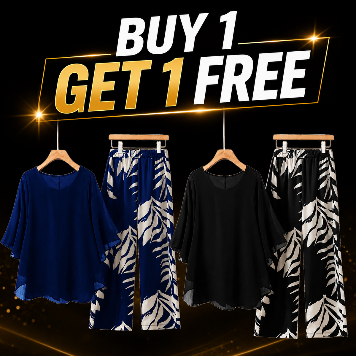 Buy 1 Get 1 Free | Chic Elegant Women's Contrast Pants Set