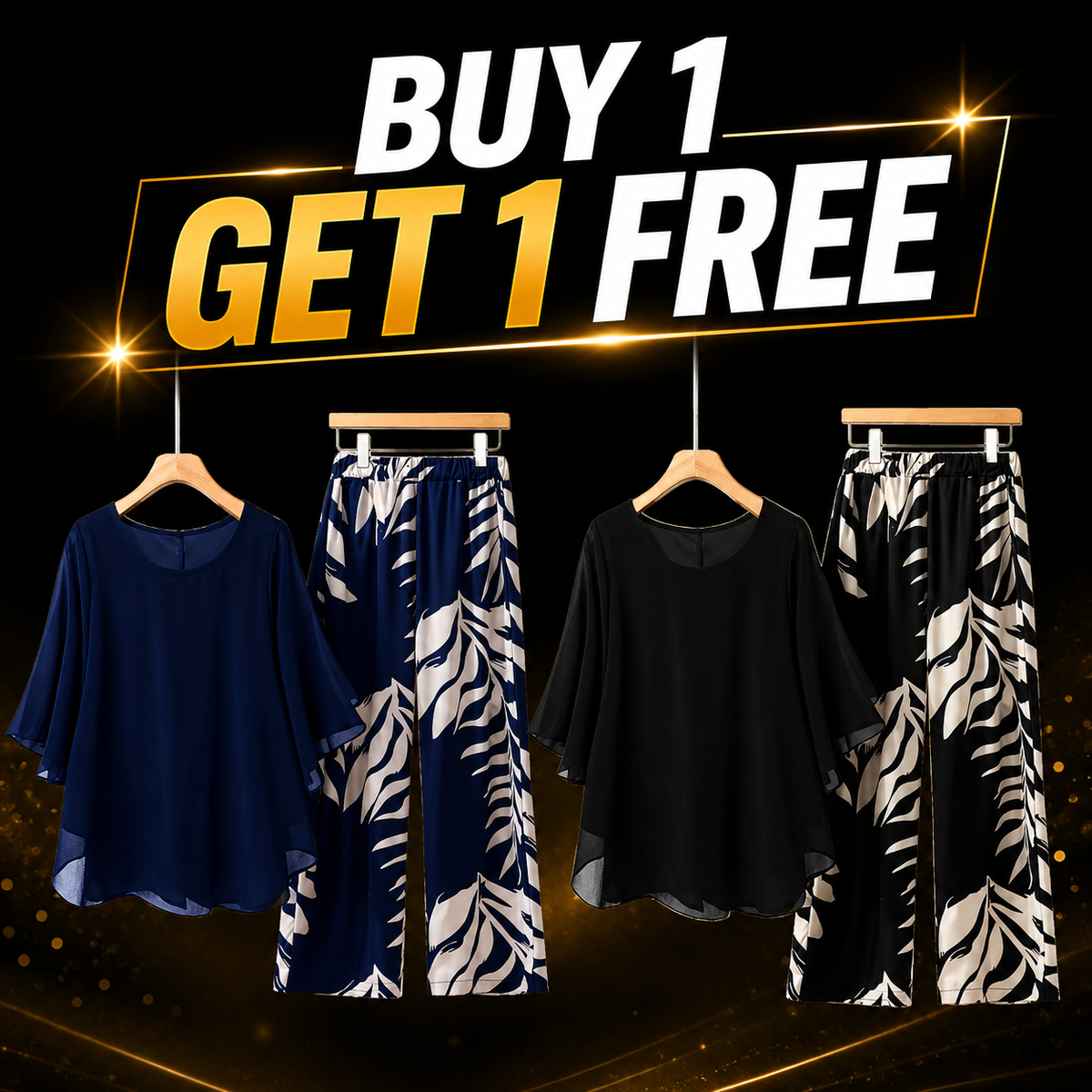 Buy 1 Get 1 Free | Chic Elegant Women's Contrast Pants Set