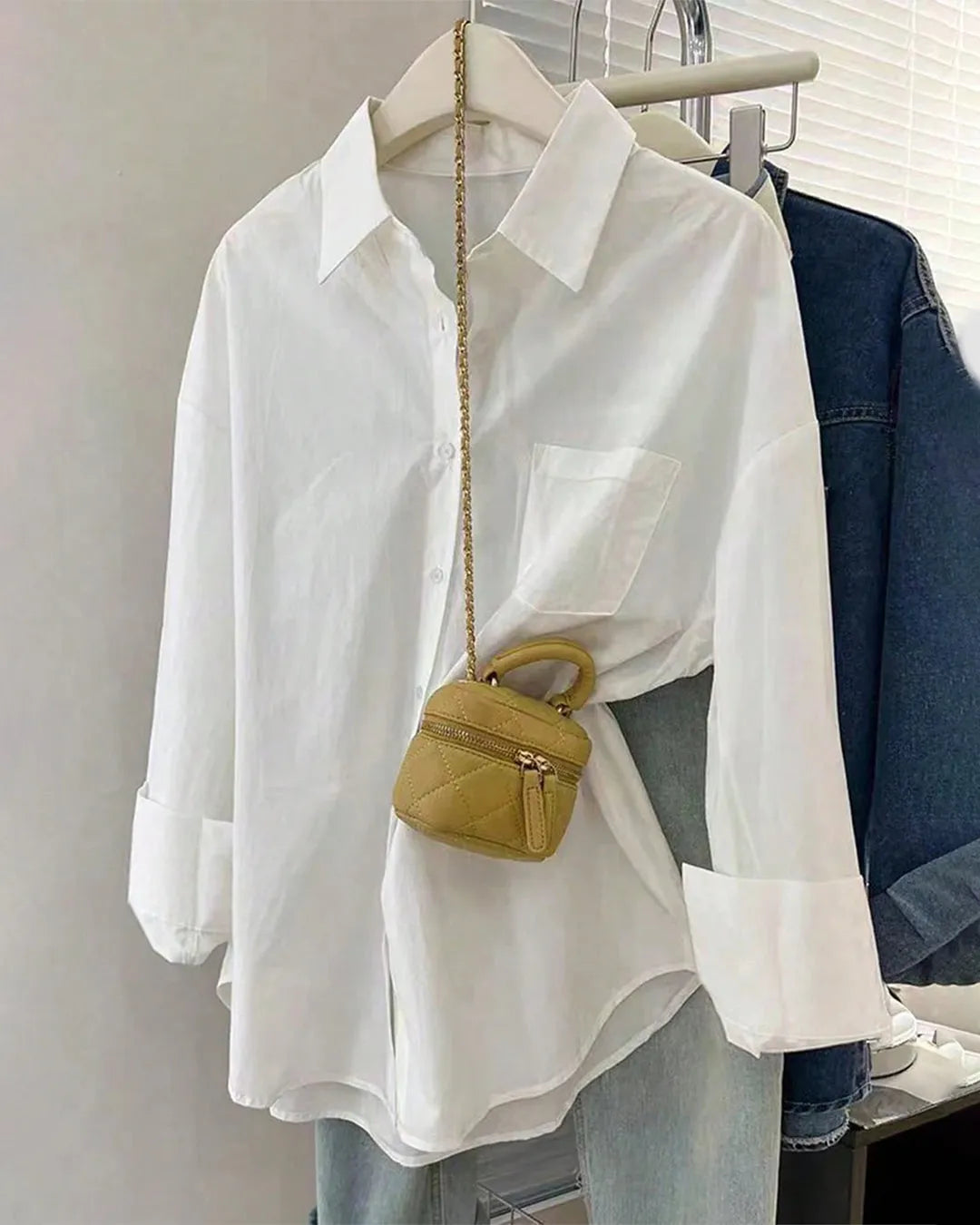 Classic White Collared Long Sleeve Shirt