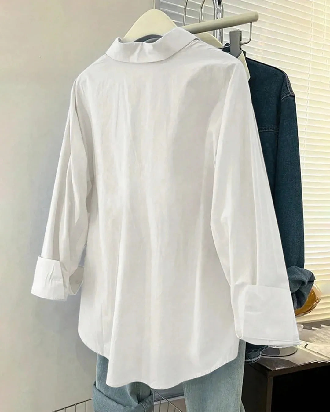 Classic White Collared Long Sleeve Shirt