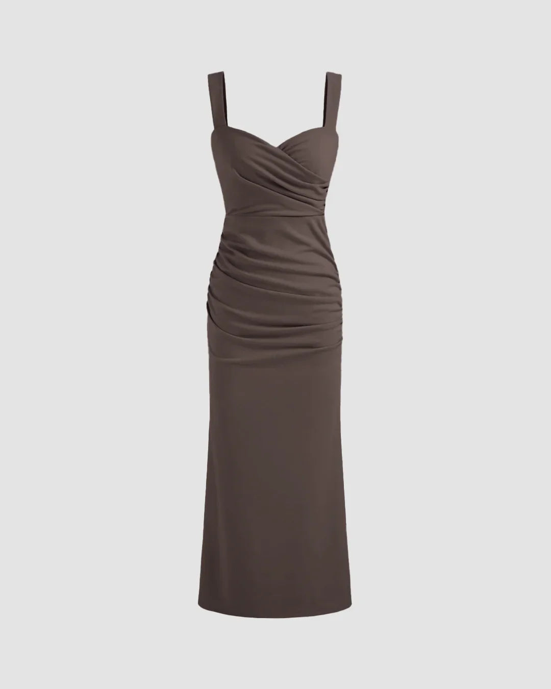 Coca V-Neck Fishtail Midi Dress