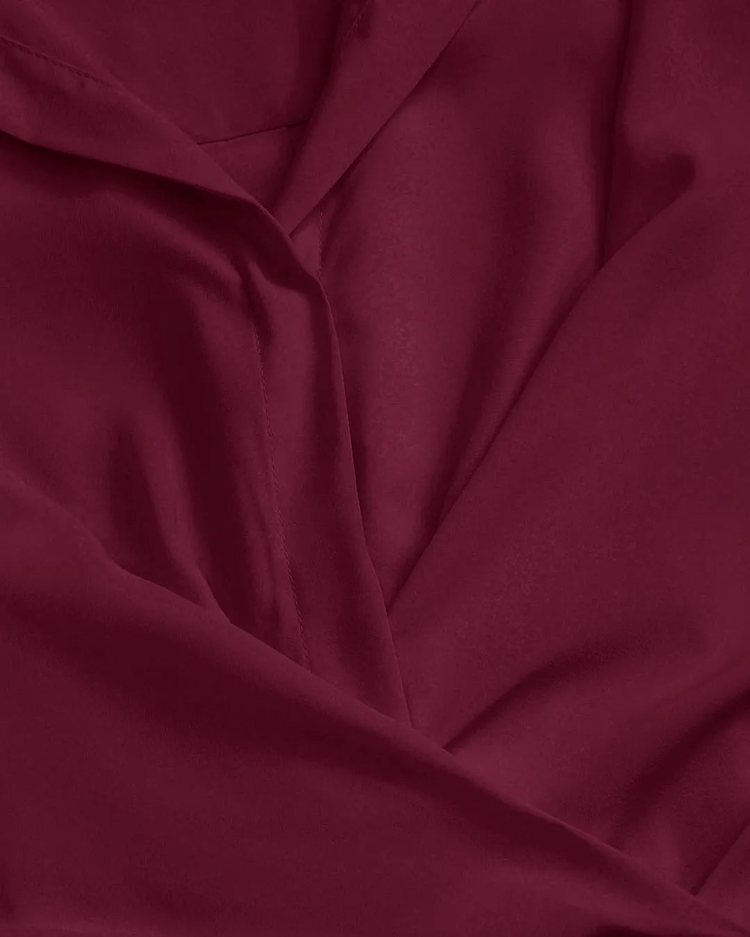 Collar Wrap Rose Red Mini Dress