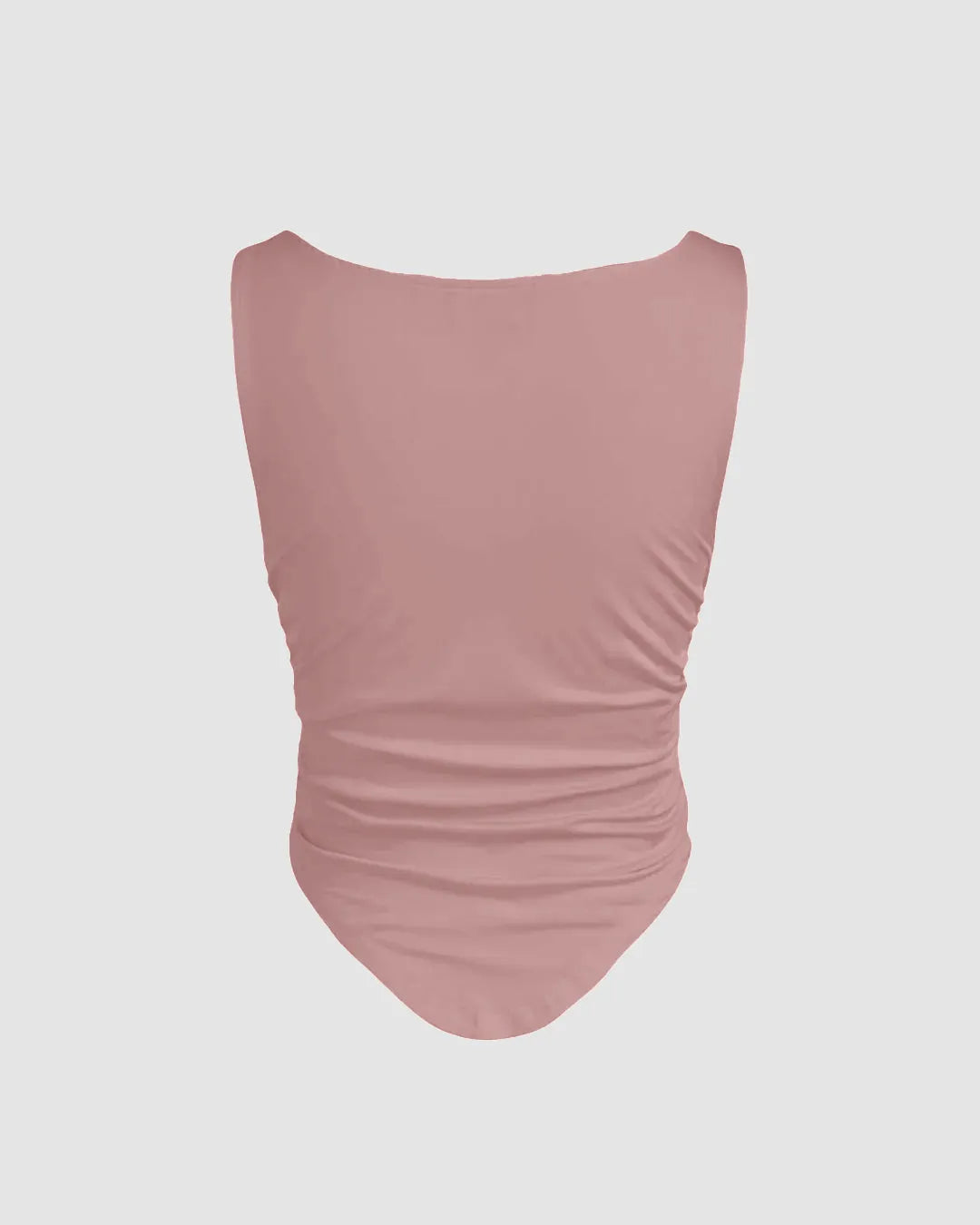 Cowl Neck Sleeveless Pink Cami Top