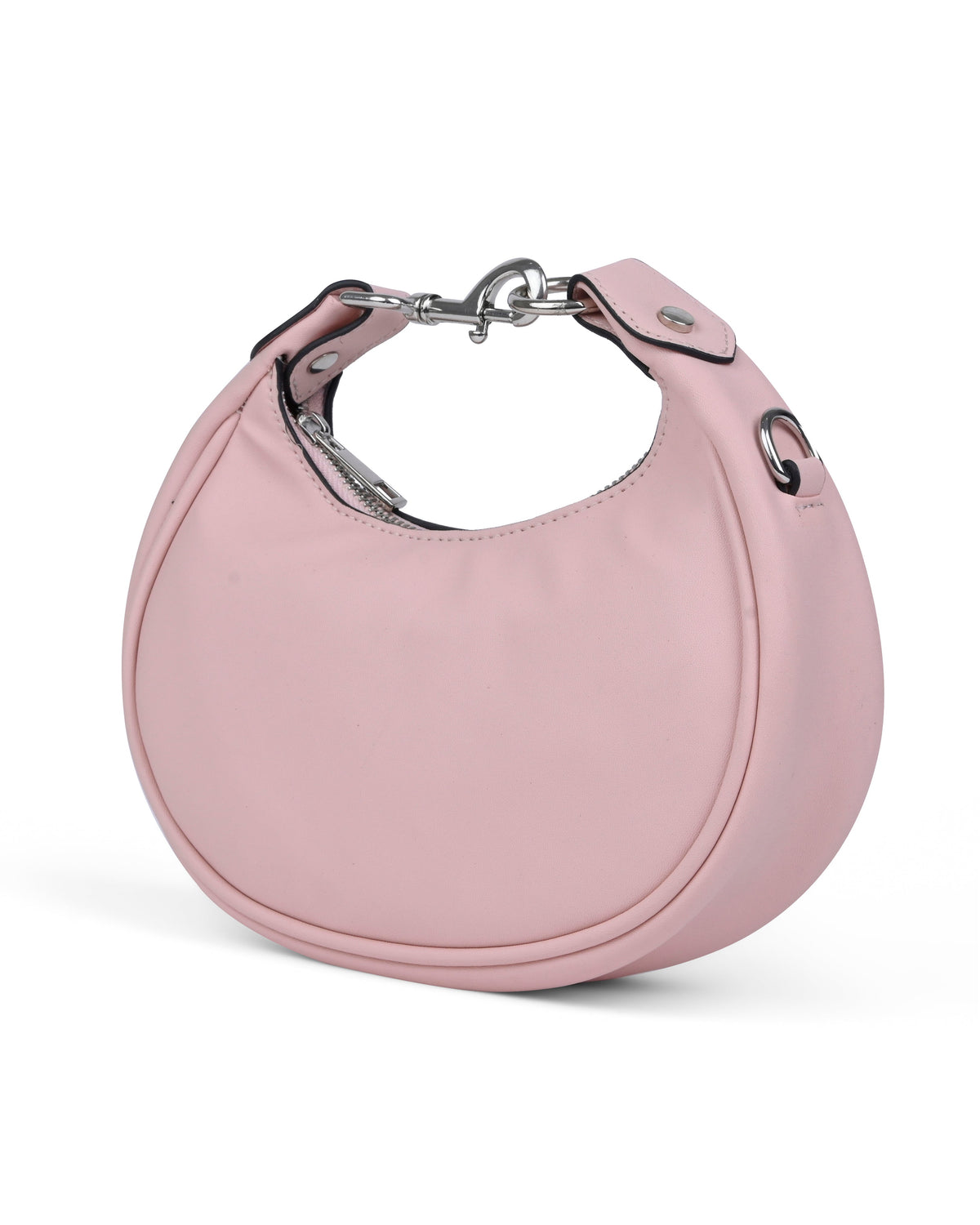 Stylish Crescent Carry Sling Bag in Baby Pink