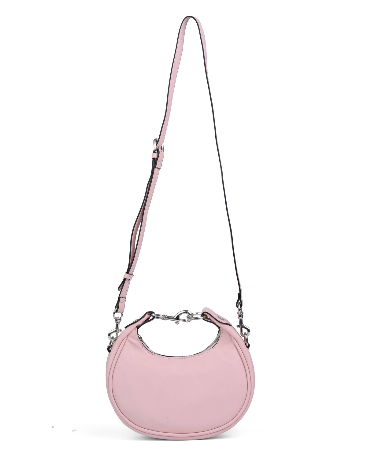 Stylish Crescent Carry Sling Bag in Baby Pink