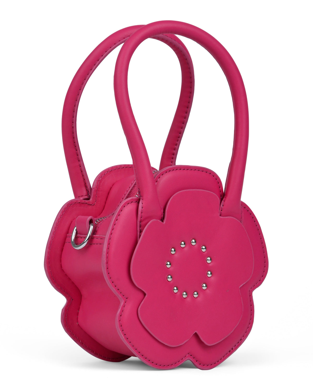 Floral Shape Mini Crossbody Sling Bag in Hot Pink