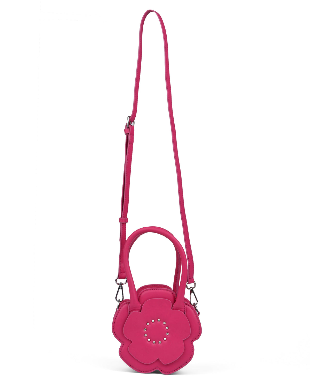 Floral Shape Mini Crossbody Sling Bag in Hot Pink