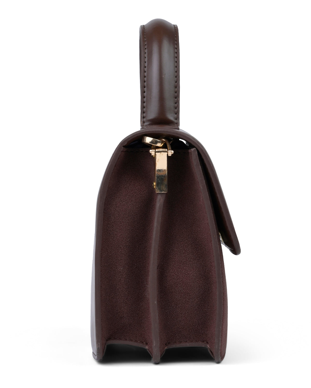 Refined Top Handle Sling Bag in Brown