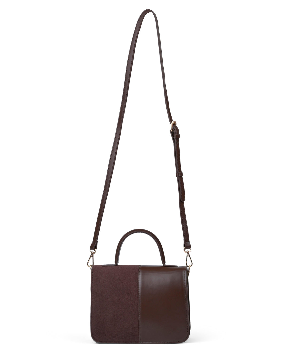 Refined Top Handle Sling Bag in Brown