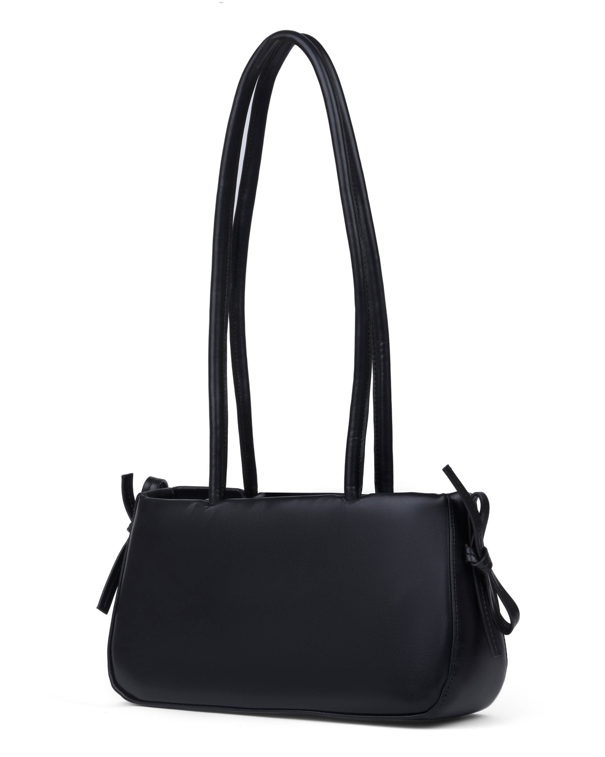 Cute Bow Tie Detail Shoulder Handbag in Black
