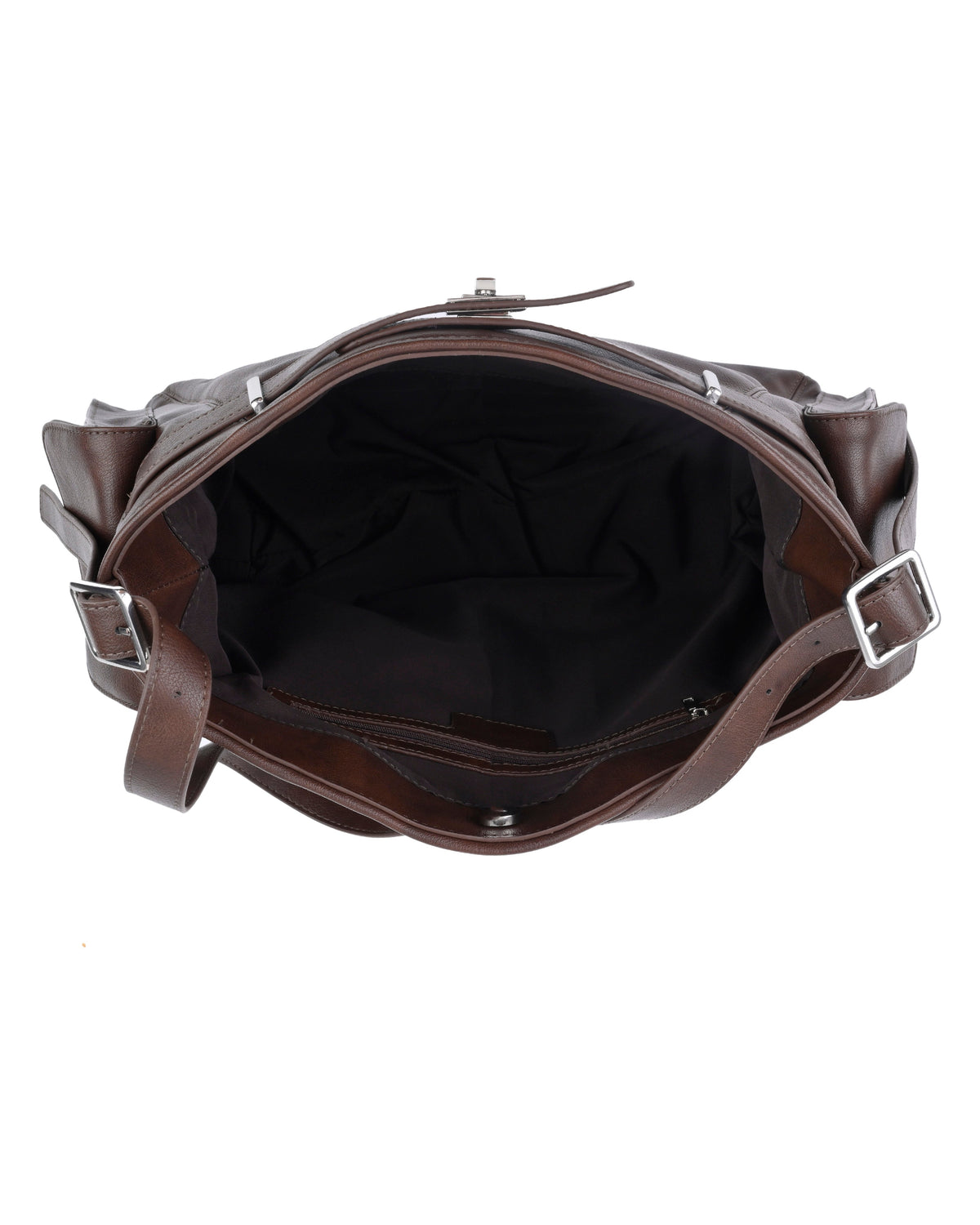 Adjustable Strap Shoulder Bag in Espresso Brown