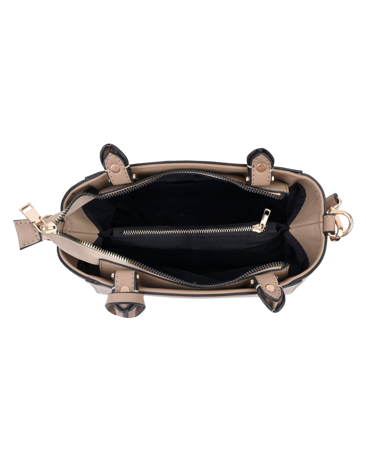 Trapeze Shape Crossbody Sling Bag in Beige