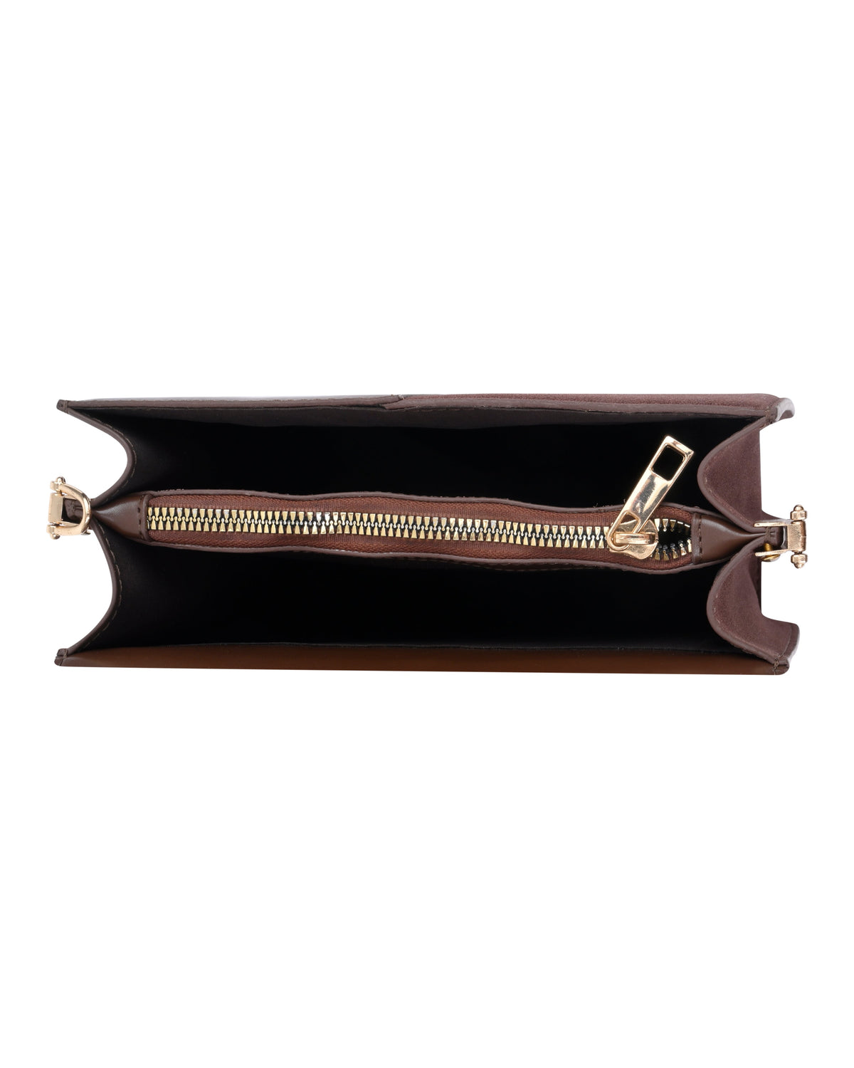 Refined Top Handle Sling Bag in Brown