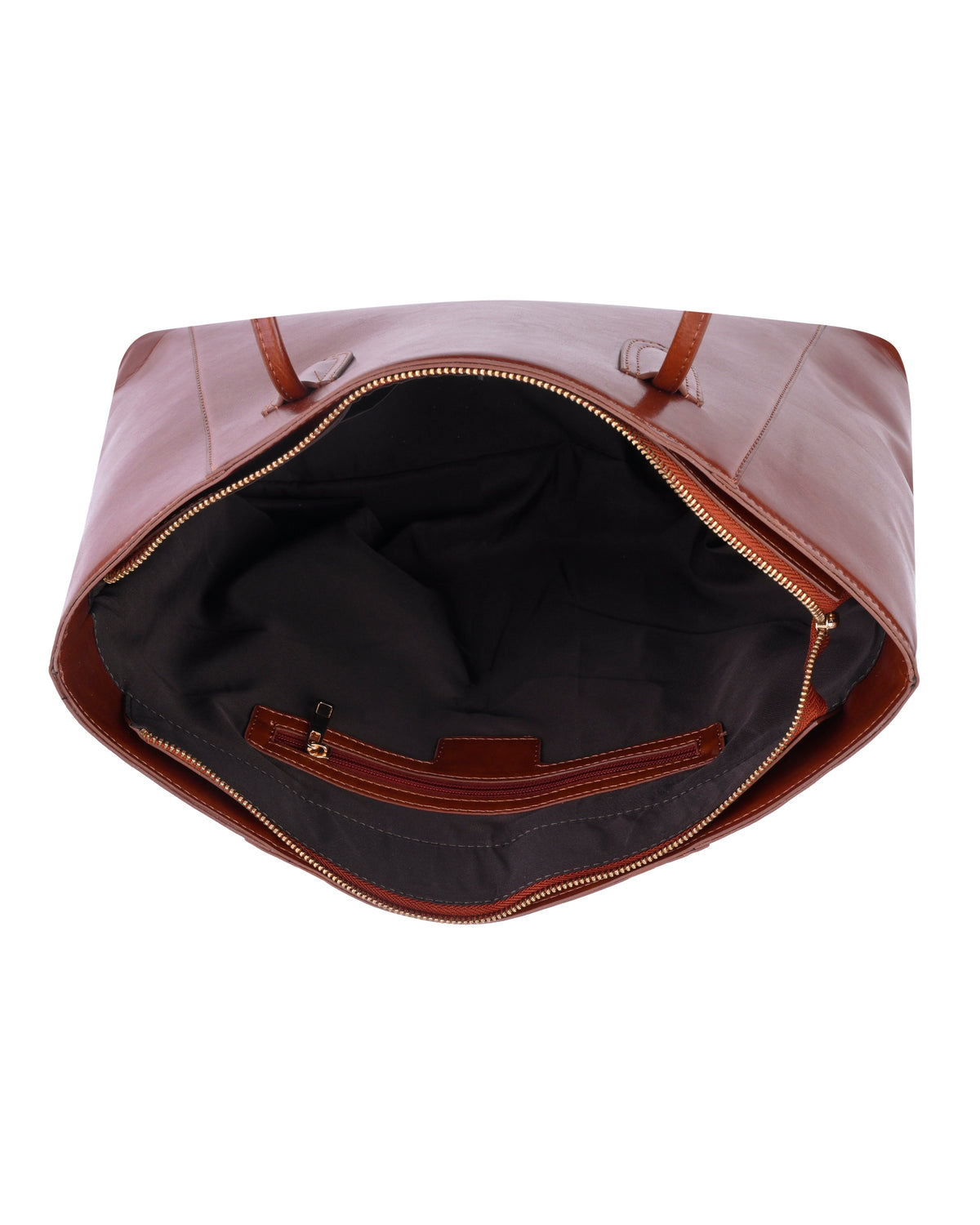 Tailored Faux Tote Vintage Bag in Tan Brown